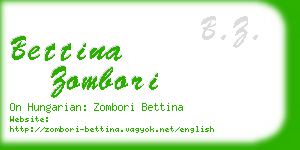 bettina zombori business card